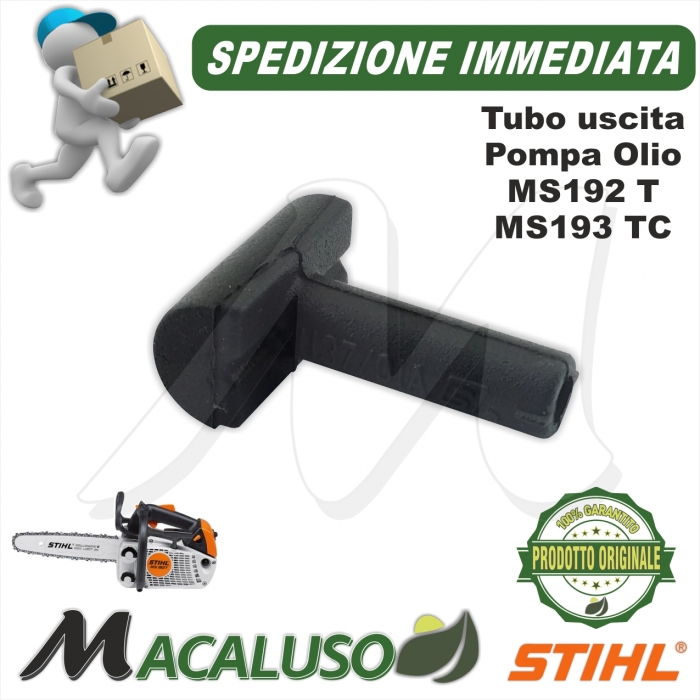 Tubo raccordo pompa olio motosega Sthil MS192T MS193T tubicino uscita olio 11376475701
