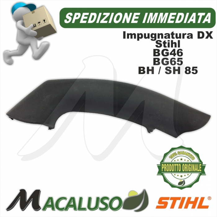 Impugnatura dx in gomma soffiatore aspiratore Stihl BG46 BG65 BG85 SH85 Semi impugnatura 42297910801