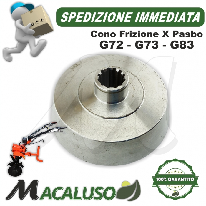 Cono frizione motozappa Pasbo G72 G73 G83 cono campana disco diesse sicilzappa eurogreen