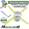 Testina universale in alluminio 4 fori taglia erba decespugliatore stihl husqvarna echo filo nylon