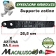 Braccio supporto astine nero fori D.8 per Olispeed Evolution Brumi Agris 