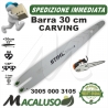 Barra Carving 12" cm 30 passo 1/4 mm 1,1 maglie 64 Stihl motosega MS150T spranga 30050003105 3005 000 3105
