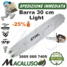 Barra Light Stihl 12" Cm 30 motosega MS192T passo 3/8P mm.1,3 maglie 44 30050007405 spranga
