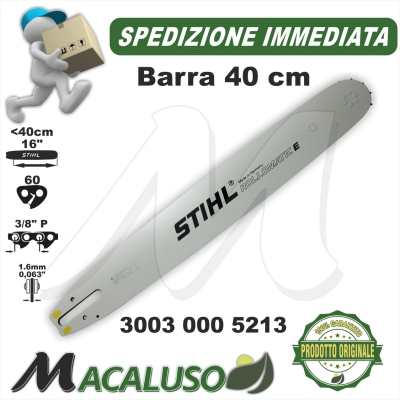 Barra Stihl 16" Cm.40 motosega MS440 MS460 P. 3/8" mm.1,6 mg. 60 spranga 30030005213
