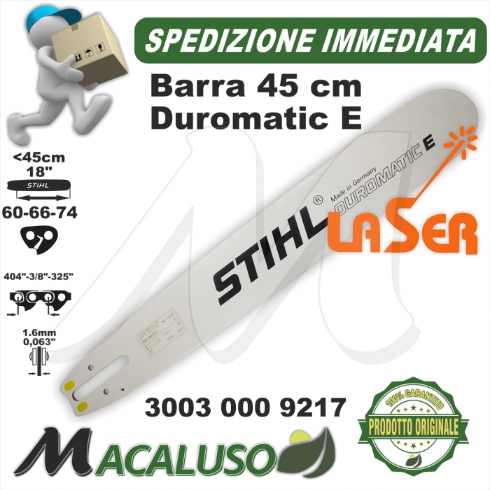 Barra Stihl 18" Cm.45 per motosega MS240 MS260 passo 325" da mm.1,6 maglie 74 art.30030009217 spranga