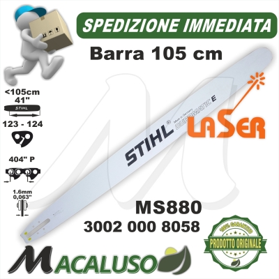 Barra Stihl Duromatic E Cm 105 pollici 41 motosega 088 MS880 P. 404" mm.1,6 mg. 123 124 spranga 30020008058