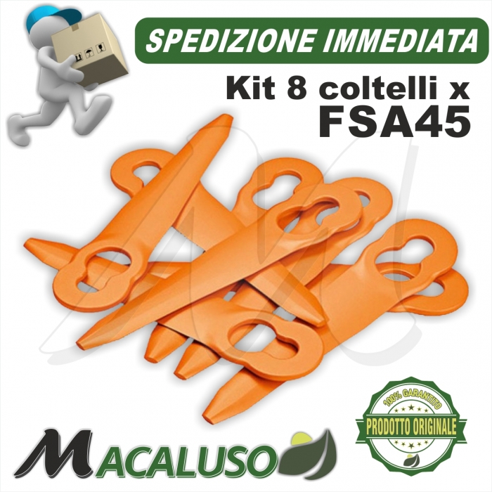 Kit 8 coltelli decespugliatore tsglisbordi Stihl FSA45 testina PolyCut 2-2 lama 40080071000