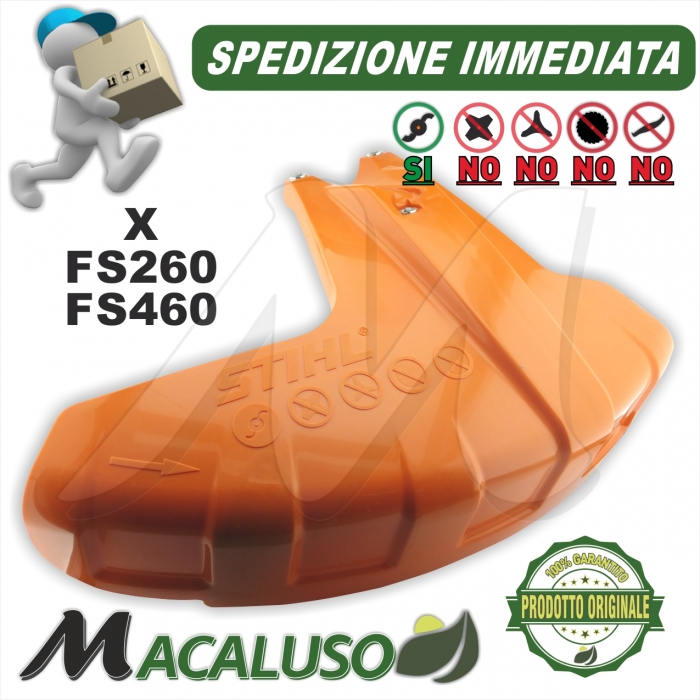 Parasassi decespugliatore Stihl FS260 FS460 protezione specifico filo autocut 41477108100