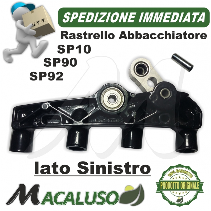 Rastrello sinistro squotitore Stihl SP10 SP90 SP92 completo di maglia e spinotto 42497407202