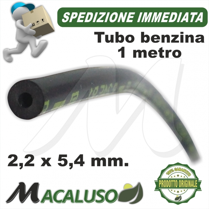 Tubo benzina 2,2 x 5,4 mm da 1 metro motosega decespugliatore soffiatore Sthil 00009302802