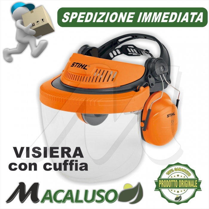 Protezione combinata viso udito Stihl G500 PC visiera plexiglas cuffie antinfortunistico 00008840563