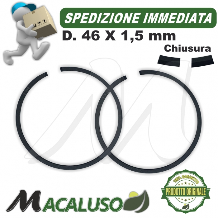 Kit 2 fascia elastica D 46 x 1,5 motosega 028 034 MS290 soffiatore BR400 segmento 11180343001