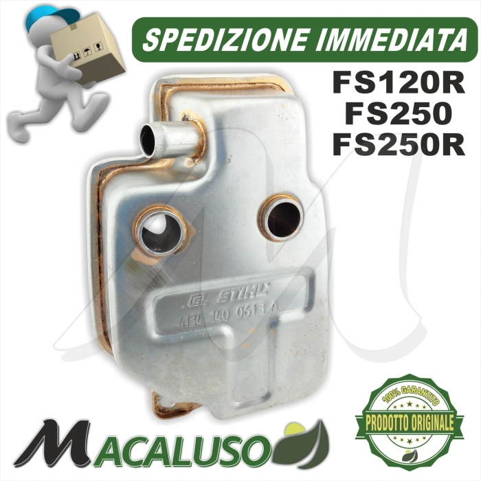 Marmitta completa di guarnizione per decespugliatore Stihl FS 80 (vedi migliori dettagli)