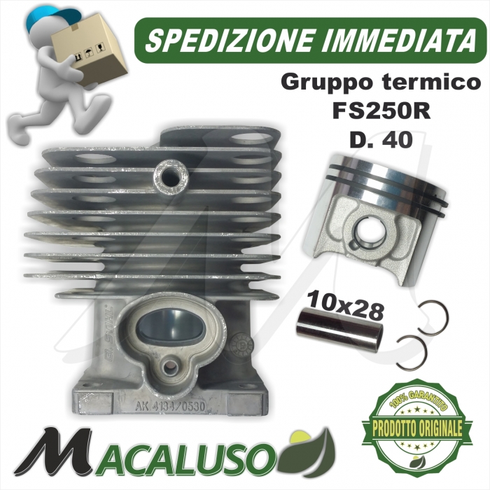 Cilindro con pistone per decespugliatore Stihl d 40 mm