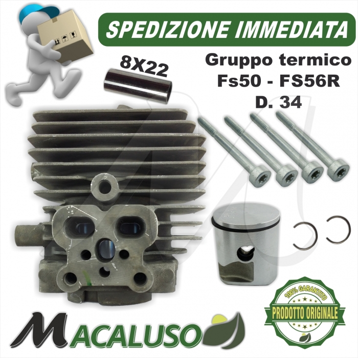 Cilindro pistone decespugliatore Stihl FS40 FS50 FS56R d. 34 gruppo termico 41440201200