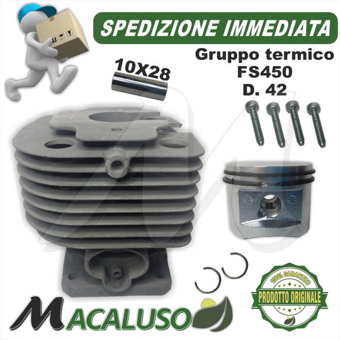 Cilindro pistone per decespugliatore Stihl FS450 d.42 art.41280201211