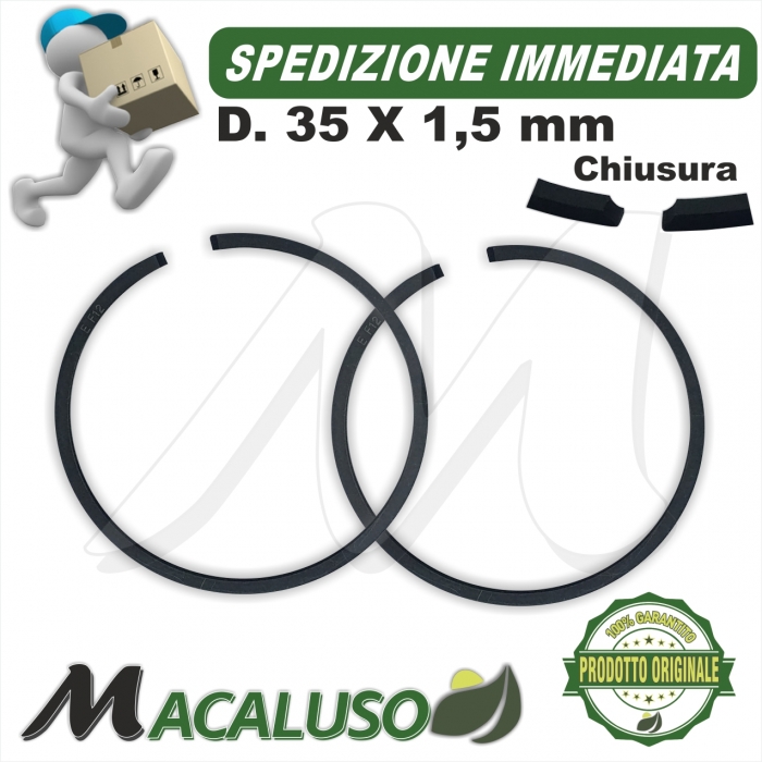 Kit 2 fascia elastica decespugliatore FS120 FS160 FS300 PRIMA SERIE Stihl d.35 x 1,5 segmento 41190343001