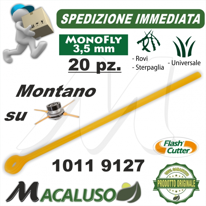 Filo lamella monofly testina Flash Cutter Qfc10 3,5 mm 20 pezzi decespugliatore elica ricambio 10119127