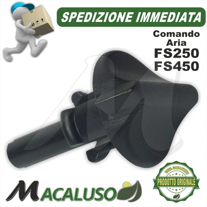 Comando aria decespugliatore Stihl FS450, leva aria, tasto, pomolo art.41281829500