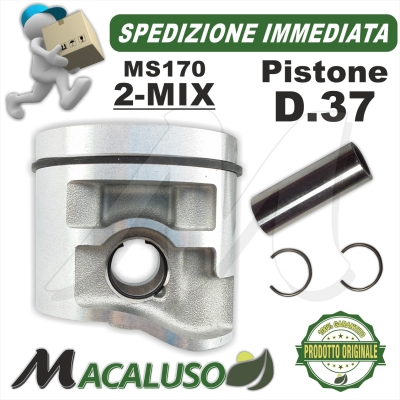 Pistone motosega Stihl MS170 2 mix d 37 spinotto 10 mm 11300302014