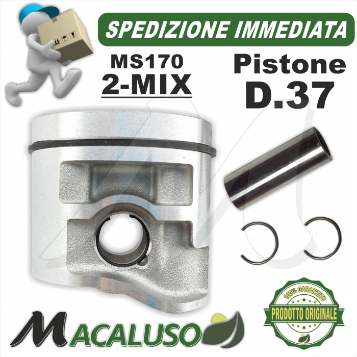 Pistone motosega Stihl MS170 2 mix d 37 spinotto 10 mm 11300302014