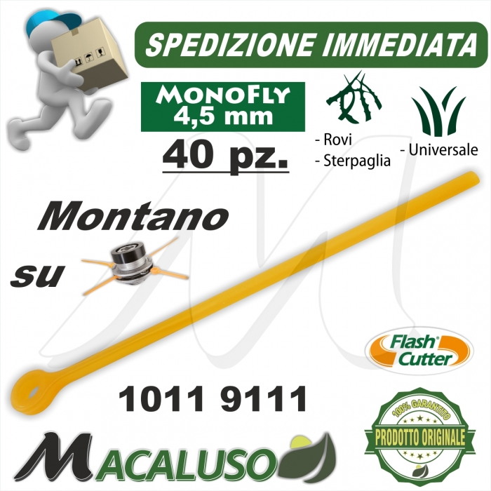 Filo lamella monofly testina Flash Cutter Qfc10 4,5 pezzi 40 decespugliatore lama nylon ricambio 10119111