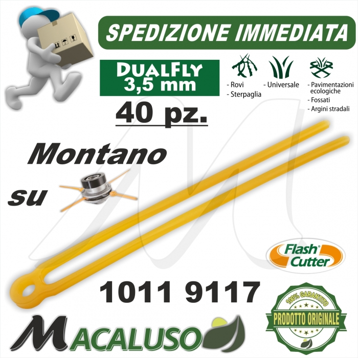 Filo lamella dualfly testina Flash Cutter Qfc10 3,5 pezzi 40 decespugliatore lama nylon ricambio 10119117