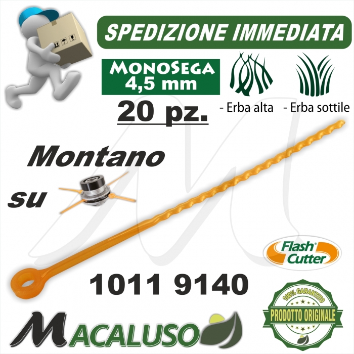 Filo lamella monosega testina Flash Cutter Qfc10 4,5 pezzi 20 decespugliatore lama nylon ricambio 10119140