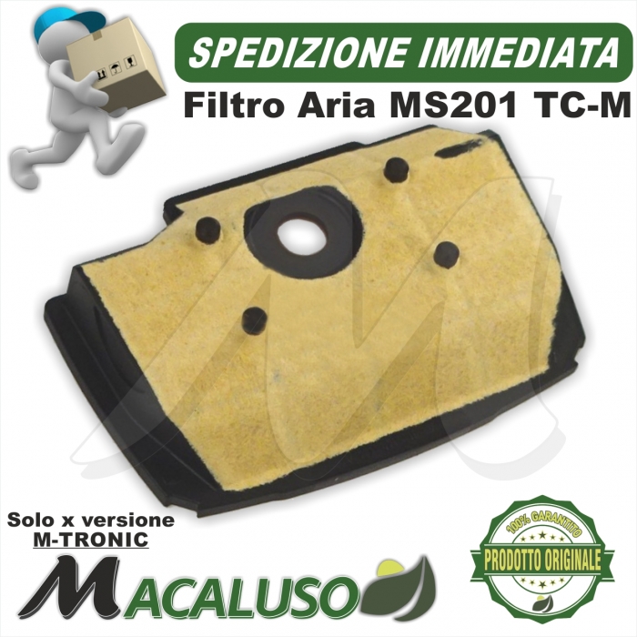 Filtro aria a velo motosega Stihl MS201TC-M MS 201TC m-tronic depuratore 11451404404