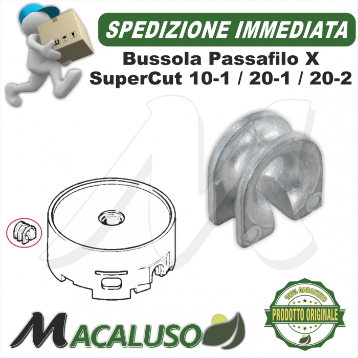 Boccola passa filo Stihl testina SuperCut 101 20-1 20-2 40027138310 guida filo bussola