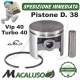 Pistone adattabile decespugliatore Alpina Vip40 Castor Turbo40 d 38 gruppo termico