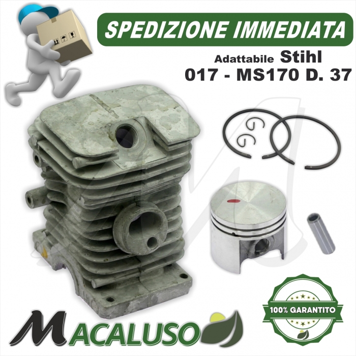 Cilindro pistone adattabile motosega Stihl 017 MS170 d 37 gruppo termico
