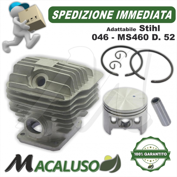 Cilindro pistone adattabile motosega Stihl 046 MS460 d 52 gruppo termico