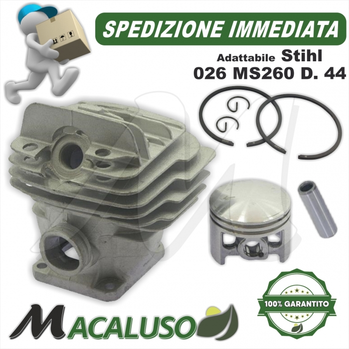 Cilindro pistone adattabile motosega Stihl 026 MS260 d 44 gruppo termico