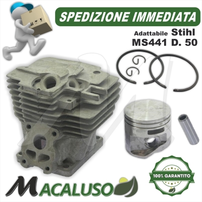 Cilindro pistone adattabile motosega Stihl MS441 d 50 gruppo termico