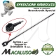 Asta in carbonio abbacchiatore Brumitronik Special mm 5 attacco occhiello mm 18 lunghezza tot. mm 390 asticina Brumi