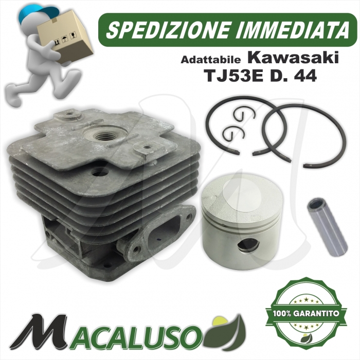 Cilindro pistone adattabile decespugliatore Kawasaki TJ53E d 44 gruppo termico tj 53 E