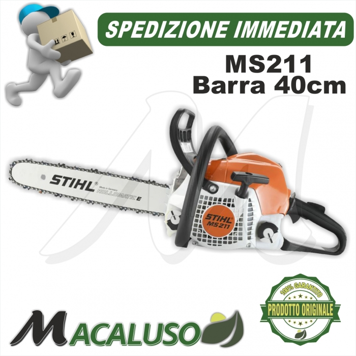 Motosega Stihl MS211 2-mix motore a scoppio barra 40cm spranga  professionale - Macaluso Macchine Agricole