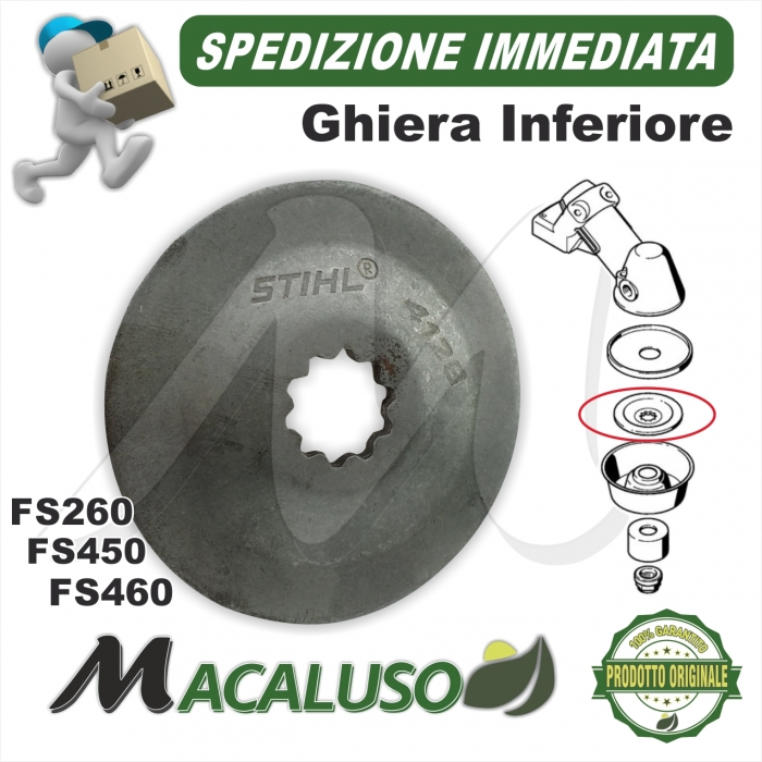 Rondella di pressione decespugliatori Stihl FS160 FS260 FS360 FS410 41287131600 disco di pressione