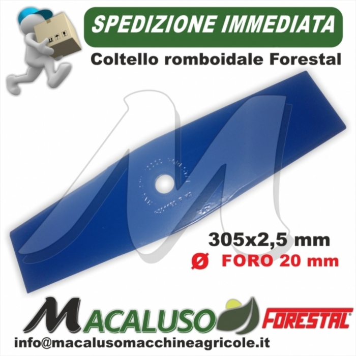 Disco 2 denti Forestal 305 foro 20 sp.2,5 ad. decespugliatore Stihl lama coltello