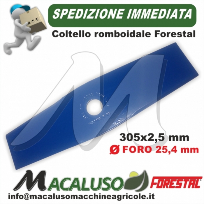 Disco 2 denti Forestal 305x25,4,x2,5 lama a baffo decespugliatore
