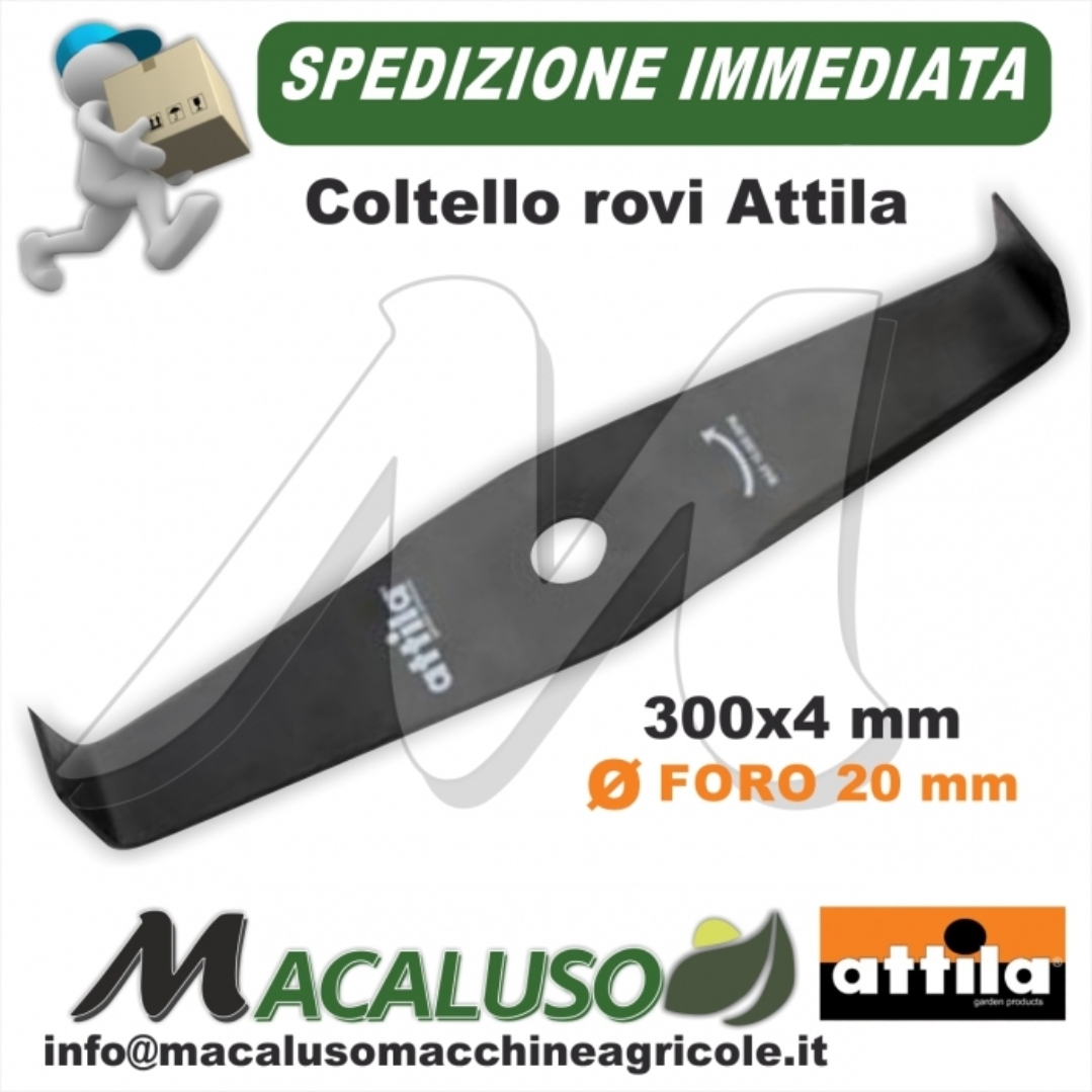Disco Attila special rovi 300x4 foro mm.20 lama ricurva decespugliatore  coltello 017765 - Macaluso Macchine Agricole