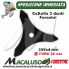 Disco Forestal a 3 denti 350x20x4 decespugliatore r300601 lama sottobosco