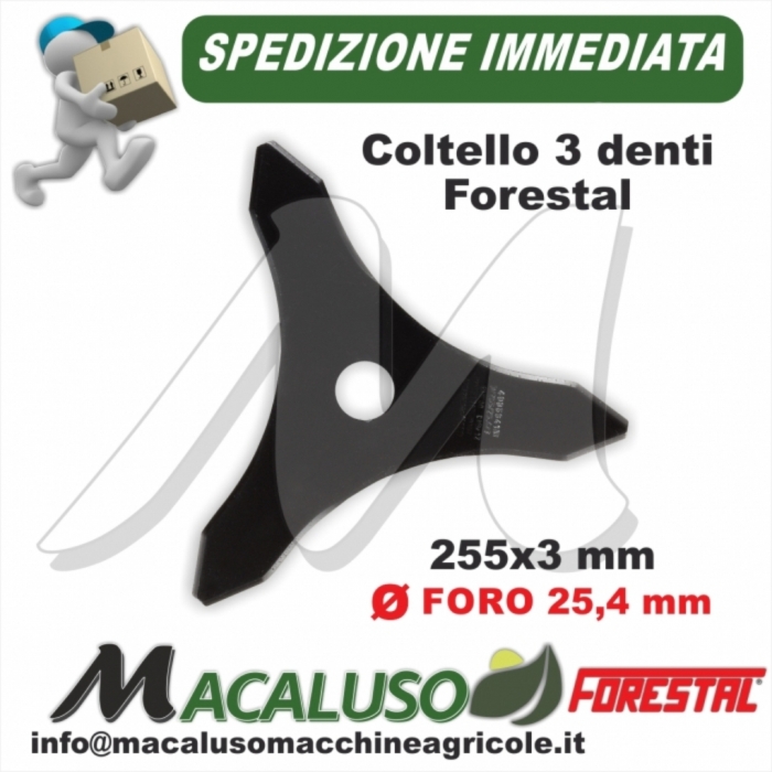 Disco professionale Forestal a 3 denti mm.255x25,4x3