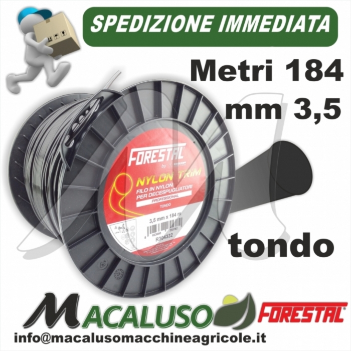 Filo nylon decespugliatore Forestal Tondo mm. 3,5 x 184 metri tipo Stihl PROFESSIONALE