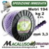 Filo nylon Strapper seghettato da 3,3 mm Kg.2 decespugliatore effetto lama professionale