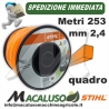 Filo nylon Stihl quadrato da mm.2,4 x 253 mt 00009302612 decespugliatore quadro