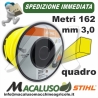 Filo nylon Stihl quadrato giallo da mm 3,0 x 162 mt 00009302619 decespugliatore quadro