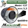 Filo nylon Stihl quadrato nero mm 3,3 x 137 metri 00009302622 quadro