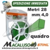 Filo nylon Stihl quadrato verde mm 4,0 x 28 metri 00009303611 decespugliatore